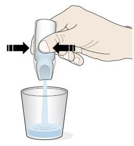 Turn the ampule(s) upside down and squeeze to empty all of the Corlanor oral solution into the medicine cup.