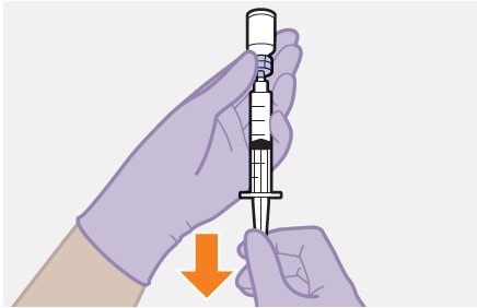 nvert the syringe and vial and slowly withdraw as much of the Apretude as possible into the syringe. 