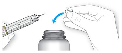 Pull off the inner needle cap and throw it away.