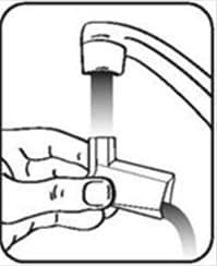 Turn the mouthpiece of your ProAir HFA inhaler upside down and run warm water through it.