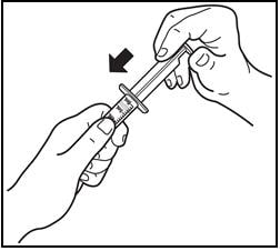 After the syringe has air dried, push the plunger back into the barrel.
