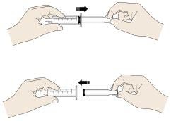 Pull apart the syringe and clean as directed before putting the syringe parts back together.