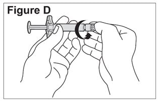 Twist the plastic cap from the pre-filled diluent syringe. Throw away the plastic cap.image
