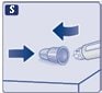 If you do not have a sharps container, follow a 1-handed needle recapping method. Carefully slip the needle into the outer needle cap. Dispose of the needle in a sharps container as soon as possible.