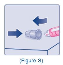 Carefully slip the needle into the outer needle cap.