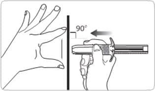 Use a strong, straight, dart-like motion to quickly insert the Somatuline Depot needle into the skin. Make sure to insert the needle perpendicular to the skin.