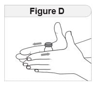 You can also warm the vial by rolling it gently between the palms of your hands for 60 seconds (figure D).image