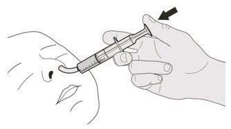 Flush the nasogastric tube with 10 mL to 20 mL of water right after giving the prescribed dose of Evrysdi.image