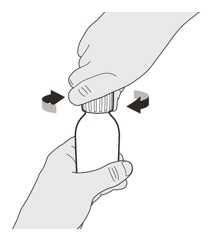 Put the cap back on the bottle. Turn the cap to the right (clockwise) to tightly close the bottle.image
