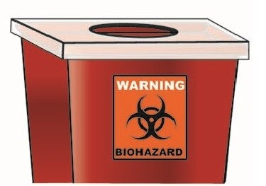 Image of biohazard container