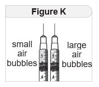 Check for large air bubbles (figure K).image
