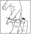 Pinch the skin. Insert the needle in the way your healthcare provider showed you. Release the skin. Slowly push in the plunger of the syringe all the way, making sure you have injected all the insulin. Leave the needle in the skin for about 10 seconds.image