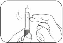hold pen upright and tap gently to collect air bubbles at top.image