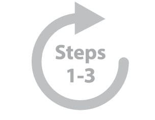 Steps 1-3 arrow image.