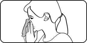 Blow your nose to clear your nostrils, if needed.image