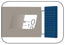 dose knob shows 0 on display.image