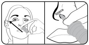 Insert the nasal applicator into the left or right nostril.image