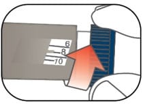 turn dose knob to select units.image