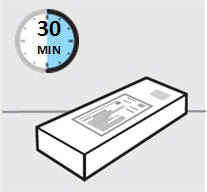 1. Prepare for your injection Inspect carton Remove your Tremfya prefilled syringe carton from the refrigerator. Keep the prefilled syringe in the carton and let it sit on a flat surface at room temperature for at least 30 minutes before use. Do not warm the prefilled syringe any other way. Check the expiration date ('EXP') on the back panel of the carton. Do not use your prefilled syringe if the expiration date has passed. Do not inject Tremfya if the perforations on the carton are broken. Call your healthcare provider or pharmacist for a refill.image