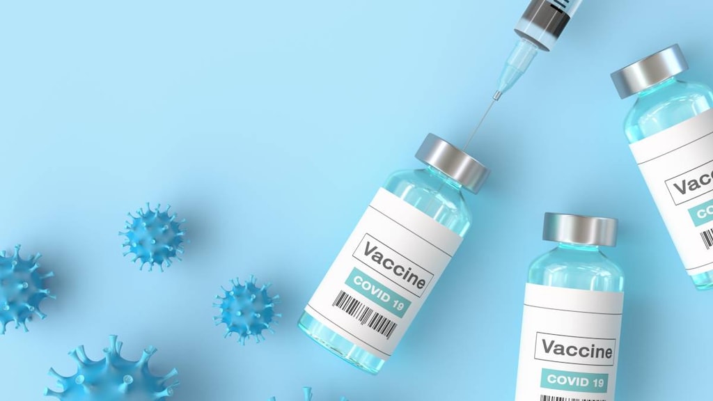 Vials of COVID-19 vaccine.