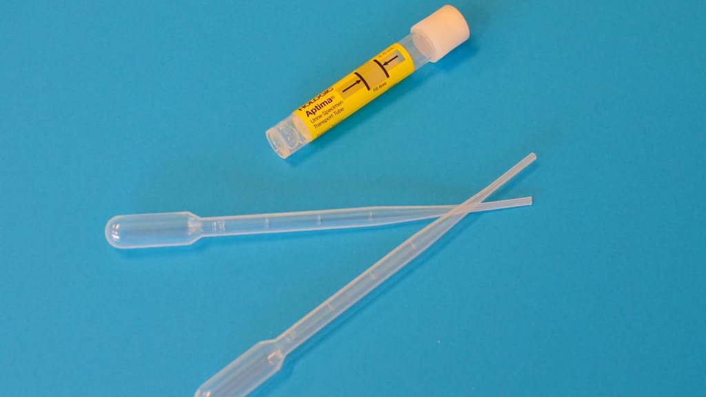 Urine sample collection tube.