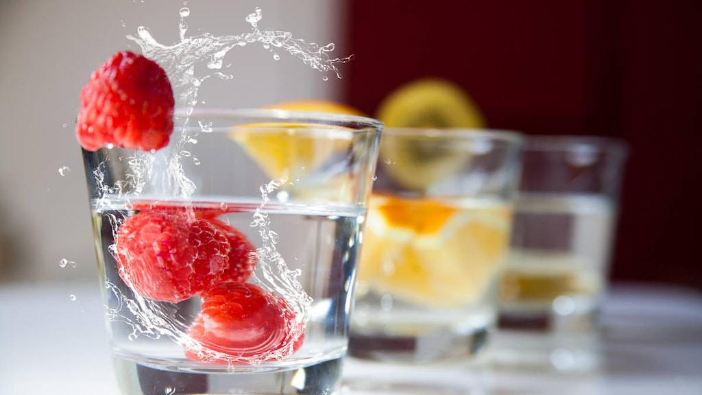 Drinking water and foods high in vitamin C.