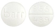 Pill Finder: barr 555 489 White Round - Medicine.com