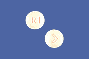 Image 1 - Imprint R1 > - risperidone 1 mg