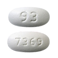 Imprint 93 7369 - hydrochlorothiazide/losartan 12.5 mg / 100 mg