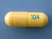gabapentin yellow capsule 104