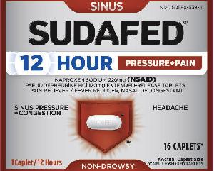 SUDAFED - Sudafed 12 Hour Pressure+Pain