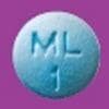 Imprint ML 1 - montelukast 10 mg (base)