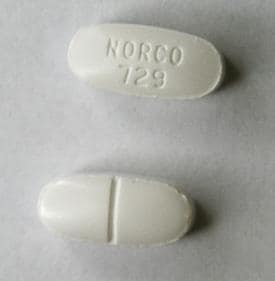 Imprint NORCO 729 - Norco 325 mg / 7.5 mg