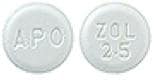 Imprint APO ZOL 2.5 - zolmitriptan 2.5 mg