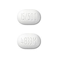 Imprint 4833M 15 500 - metformin/pioglitazone 500 mg / 15 mg