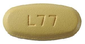 Imprint MYLAN L77 - linezolid 600 mg