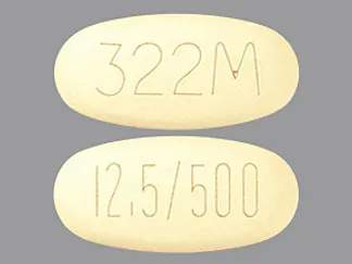 Imprint 322M 12.5/500 - alogliptin/metformin 12.5 mg / 500 mg