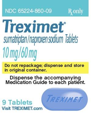 Image 1 - Imprint TREXIMET 10-60 - Treximet naproxen sodium 60 mg / sumatriptan 10 mg