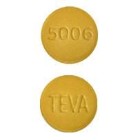 Image 1 - Imprint TEVA 5006 - amlodipine/hydrochlorothiazide/olmesartan 5 mg / 12.5 mg / 40 mg