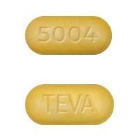 Imprint TEVA 5004 - amlodipine/hydrochlorothiazide/olmesartan 5 mg / 25 mg / 40 mg