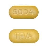 Image 1 - Imprint TEVA 5004 - amlodipine/hydrochlorothiazide/olmesartan 5 mg / 25 mg / 40 mg