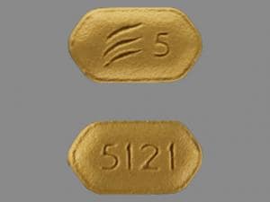 Image 1 - Imprint 5121 Logo 5 - prasugrel 5 mg