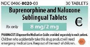 M 8N - Buprenorphine Hydrochloride and Naloxone Hydrochloride (Sublingual)