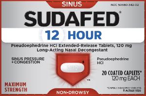 Image 1 - Imprint SU12 - Sudafed 12-Hour 120 mg