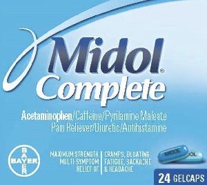 Image 1 - Imprint MIDOL - Midol Complete acetaminophen 500 mg / caffeine 60 mg / pyrilamine maleate 15 mg