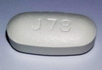 Imprint J78 - naproxen/sumatriptan 500 mg / 85 mg