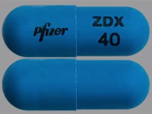 Imprint Pfizer ZDX 40 - Geodon 40 mg