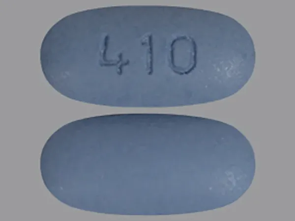 Imprint 410 - naproxen/sumatriptan naproxen sodium 500 mg / sumatriptan 85 mg