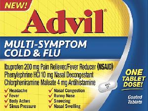 Image 1 - Imprint Advil CF - Advil Multi-Symptom Cold & Flu chlorpheniramine maleate 4 mg / ibuprofen 200 mg / phenylephrine hydrochloride 10 mg