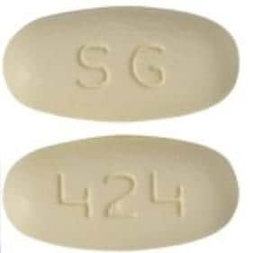 Imprint SG 424 - ranolazine 1000 mg
